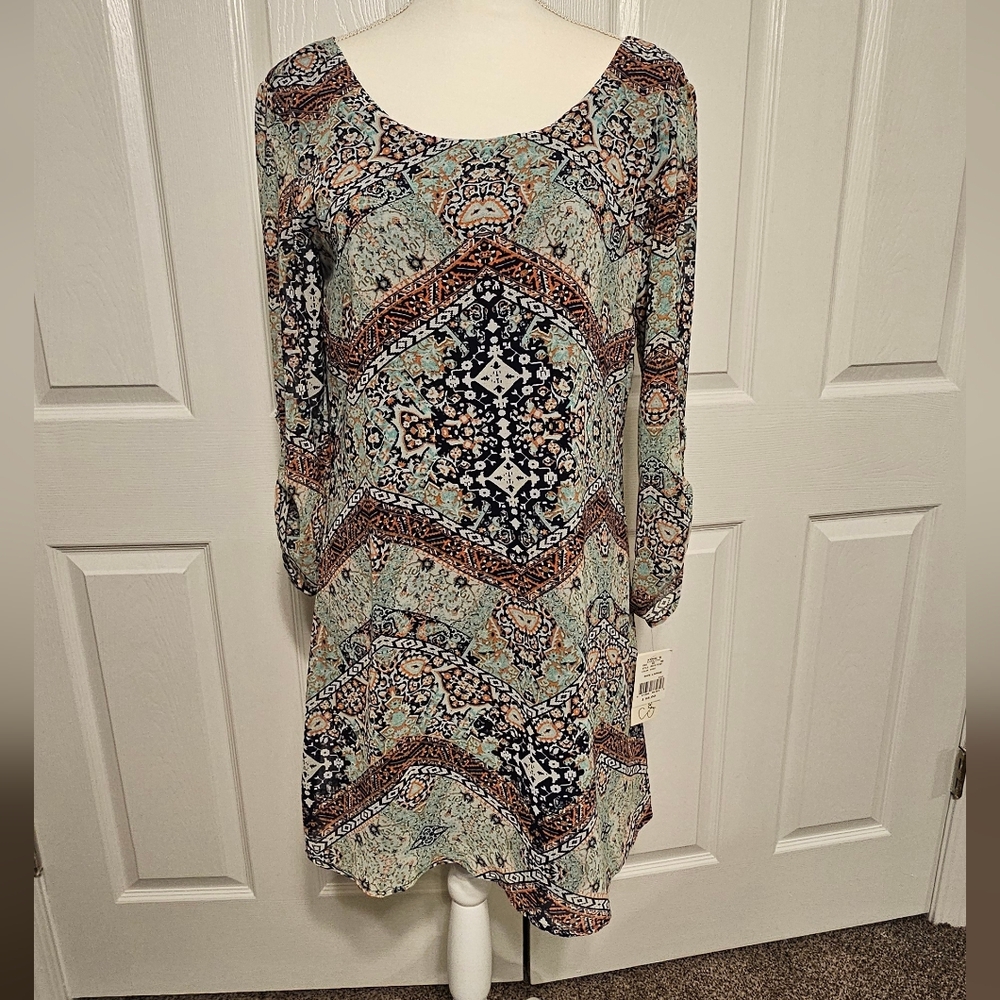 NWT Speechless Multi Color Mini Dress Size Large